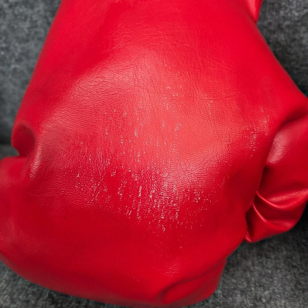 Vintage Everlast Boxing Gloves 14oz‎ Red Leather Made in USA Training Sparring